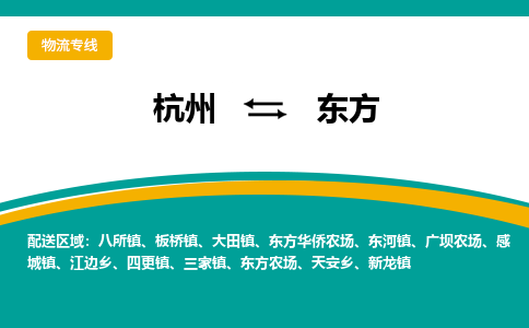 杭州到东方物流-杭州至东方货运安全、可靠的物流服务