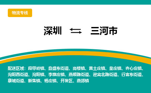 深圳到三河市物流公司-深圳至三河市专线-高品质为您的生意保驾护航-让你安心、省心、放心