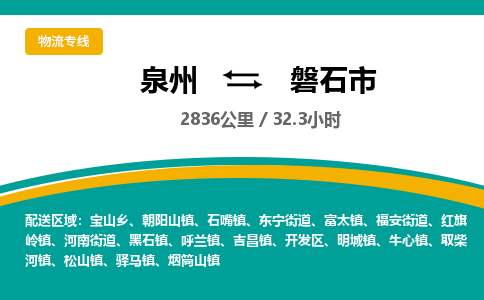 泉州到磐石市物流-泉州至磐石市货运安全、可靠的物流服务